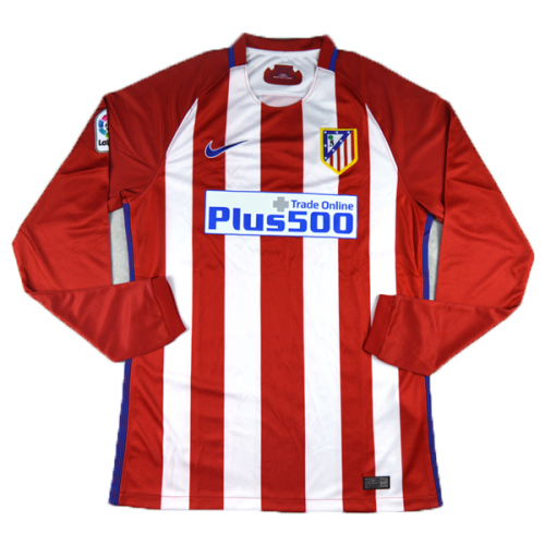 2016-17 Atletico Madrid LS Home Soccer Jersey